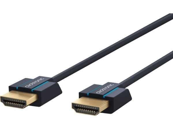 ClickTronic 70701, 0,5 m, HDMI Type A (Standard), HDMI Type A (Standard), 3840 x 2160 piksler, 3D, Blå