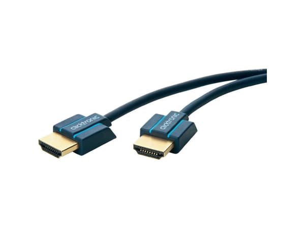 ClickTronic 70701, 0,5 m, HDMI Type A (Standard), HDMI Type A (Standard), 3840 x 2160 piksler, 3D, Blå