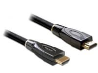 Delock High Speed HDMI with Ethernet - HDMI-kabel med Ethernet - HDMI hann til HDMI hann - 2 m - antrasitt