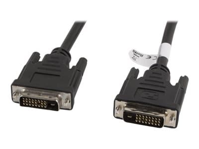 Lanberg - DVI-kaapeli - dual link - DVI-D (uros) - DVI-D (uros) - 18 m - 1080p-tuki - musta