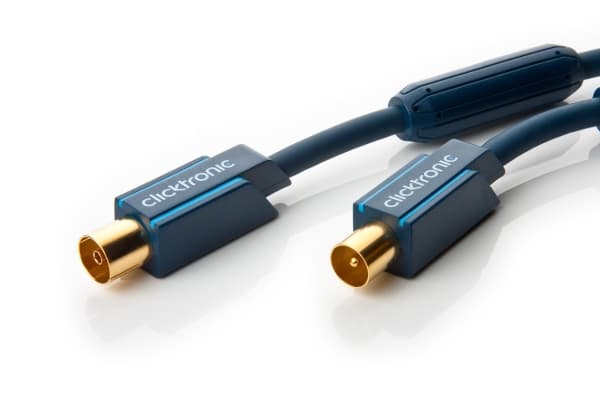 ClickTronic 2m Antenna Cable, 2 m, Coax M, Coax FM, Blå