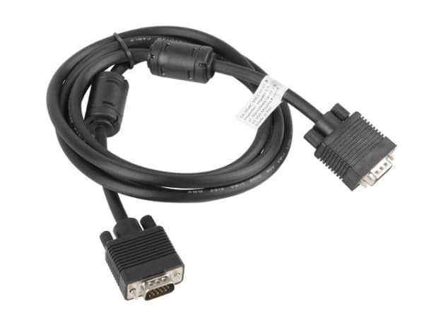 Lanberg - VGA-kabel - HD-15 (VGA) (hann) til HD-15 (VGA) (hann) - 1.8 m - tommelskruer - svart