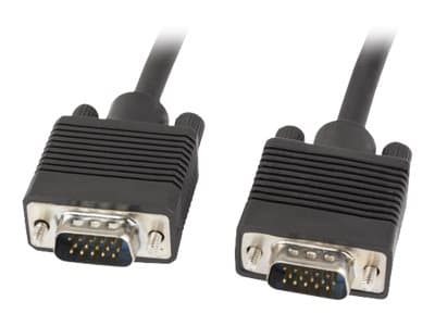 Lanberg - VGA-kabel - HD-15 (VGA) (hann) til HD-15 (VGA) (hann) - 1.8 m - tommelskruer - svart
