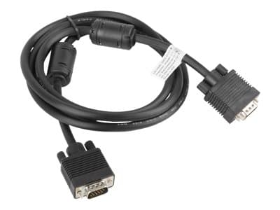 Lanberg - VGA-kabel - HD-15 (VGA) (hann) til HD-15 (VGA) (hann) - 1.8 m - tommelskruer - svart