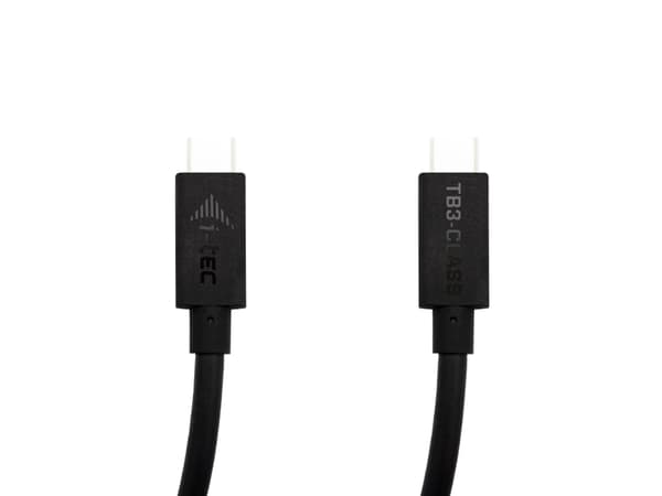 i-Tec - Thunderbolt-kabel - 24 pin USB-C (hane) till 24 pin USB-C (hane) - USB 3.1 Gen 1 / Thunderbolt 3 - 1.5 m - stöd för 8K, stöd för 4K, USB-strö