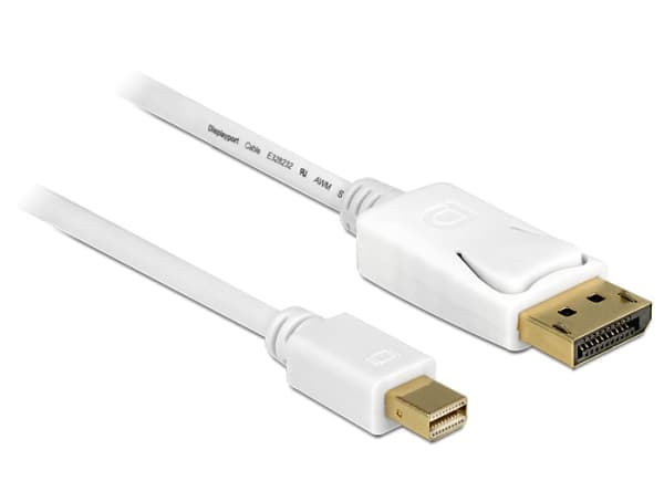 Delock - DisplayPort-kabel - DisplayPort (hane) till Mini DisplayPort (hane) - 5 m - vit