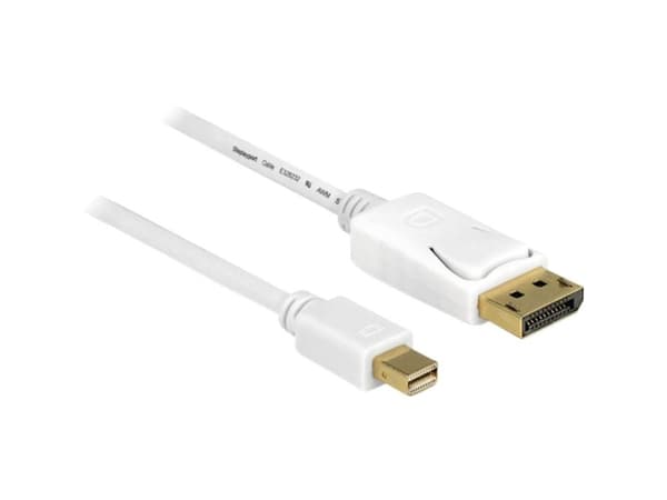 Delock - DisplayPort-kabel - DisplayPort (hane) till Mini DisplayPort (hane) - 5 m - vit