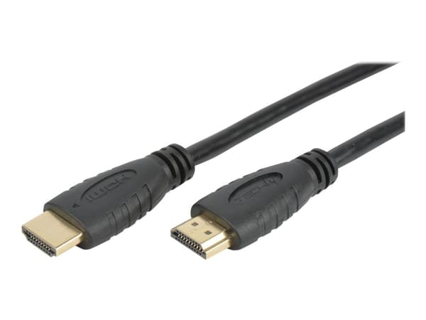 TECHly - HDMI-kabel med Ethernet - HDMI hane till HDMI hane - 3 m - dubbelt skärmad - svart - formpressad