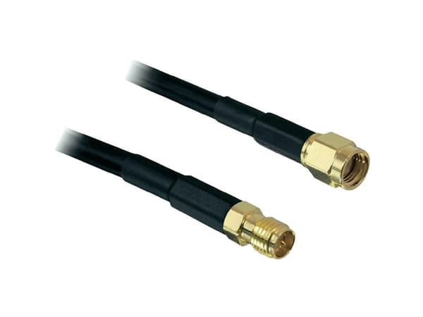 Delock - Antenneforlengelseskabel - RP-SMA (hann) til RP-SMA (hunn) - 2 m - svart