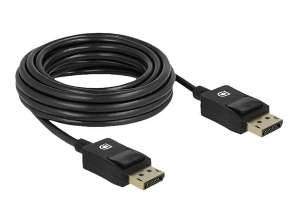 Delock Coaxial - Skjermkabel - DisplayPort (hann) til DisplayPort (hann) - DisplayPort 1.4 - 6 m - 8K-støtte - svart