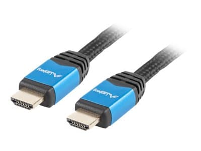 Lanberg Premium - Premium High Speed - HDMI-kabel med Ethernet - HDMI til HDMI-kabel - 1,8 m - sort
