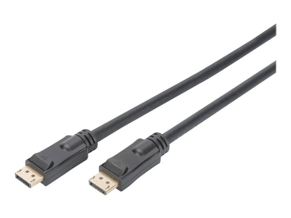 ASSMANN - DisplayPort-kabel - DisplayPort (P) til DisplayPort (P) - 15 m - låst, 4K-støtte, aktiv - svart