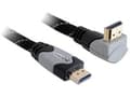 Miniatyrbilde 4 av 5: Delock High Speed HDMI with Ethernet - HDMI-kabel med Ethernet - HDMI hann til HDMI hann - 3 m - 90°-kontakt