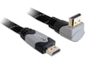 Miniatyrbilde 5 av 5: Delock High Speed HDMI with Ethernet - HDMI-kabel med Ethernet - HDMI hann til HDMI hann - 3 m - 90°-kontakt