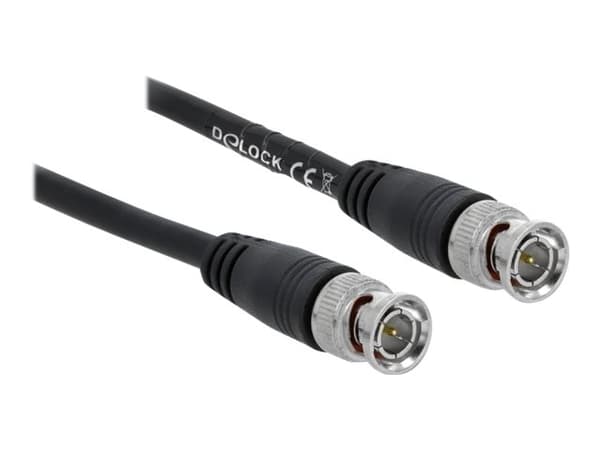 Delock - Videokabel - BNC hann til BNC hann - 15 m - koaksial - svart