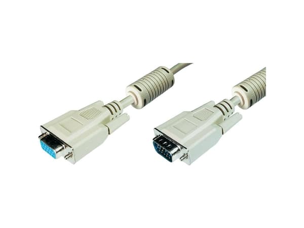 ASSMANN - VGA-forlengelseskabel - HD-15 (VGA) (hann) til HD-15 (VGA) (hunn) - 10 m - formstøpt - beige