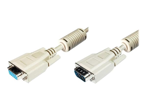 ASSMANN - VGA-forlengelseskabel - HD-15 (VGA) (hann) til HD-15 (VGA) (hunn) - 10 m - formstøpt - beige