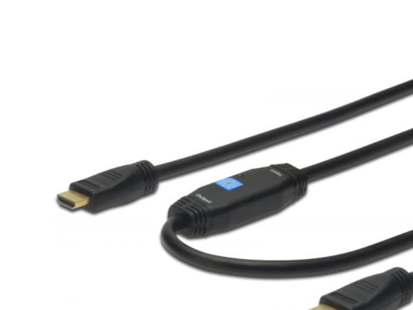Digitus AK-330118-150-S, 15 m, HDMI Type A (Standard), HDMI Type A (Standard), 3D yhteensopivuus, Musta