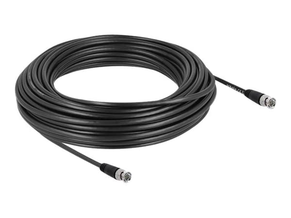 Delock - Videokabel - BNC hann til BNC hann - 20 m - koaksial - svart