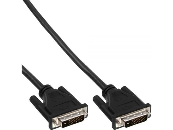 InLine 4043718099382, 2 m, DVI-D, DVI-D, Hankjønn, Hankjønn, Sort