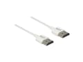 Miniatyrbild 5 av 5: Delock High Speed HDMI with Ethernet - HDMI-kabel med Ethernet - HDMI hane till HDMI hane - 1 m - trippelskärmad - vit - stöd för 4K