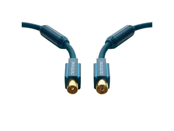 ClickTronic 20m Antenna Cable, 20 m, Coax M, Coax FM, Blå