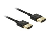 DeLOCK 85117, 0,25 m, HDMI-tyyppi A (vakio), HDMI-tyyppi A (vakio), 3840 x 2160 pikseliä, 3D, Musta