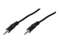Pikkukuva 1 / 5: LogiLink - Äänikaapeli - stereo mini-jack uros stereo mini-jack uros - 2 m - musta