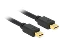 Delock - DisplayPort-kabel - Mini DisplayPort (hann) til Mini DisplayPort (hann) - 50 cm - svart
