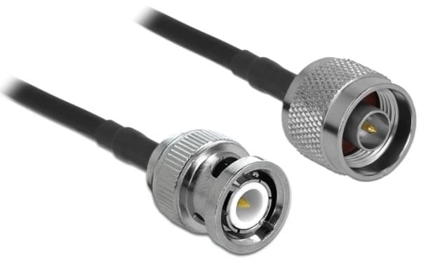 Delock LMR195 - Antennekabel - BNC hann til N-kontakt hann - 10 m - svart