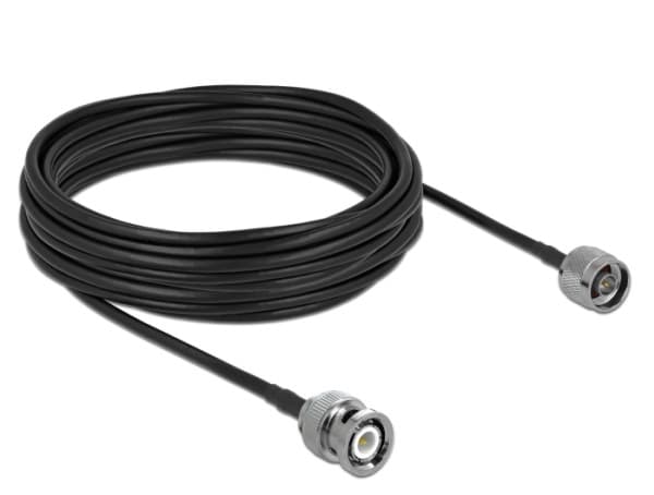 Delock LMR195 - Antennekabel - BNC hann til N-kontakt hann - 10 m - svart