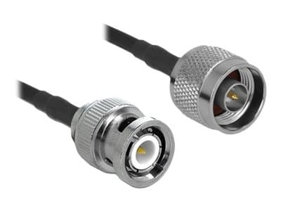 Delock LMR195 - Antennekabel - BNC hann til N-kontakt hann - 10 m - svart