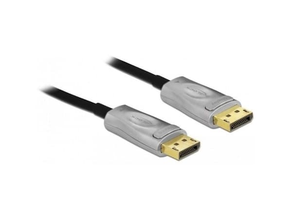 Delock - DisplayPort-kabel - DisplayPort (hann) til DisplayPort (hann) - DisplayPort 1.4 - 30 m - aktiv, støtte for 8K UHD (7680 x 4320), gullglimtko
