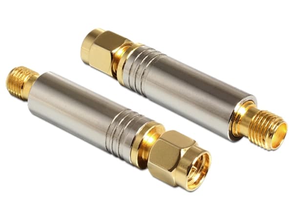 DeLOCK - Antenneadapter - SMA (hun) til SMA (han) - 4,5 cm