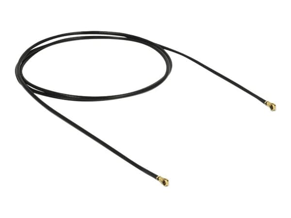 Delock - Antennekabel - MHF4/HSC plugg vinklet til MHF4/HSC plugg vinklet - 50 cm - koaksial - svart