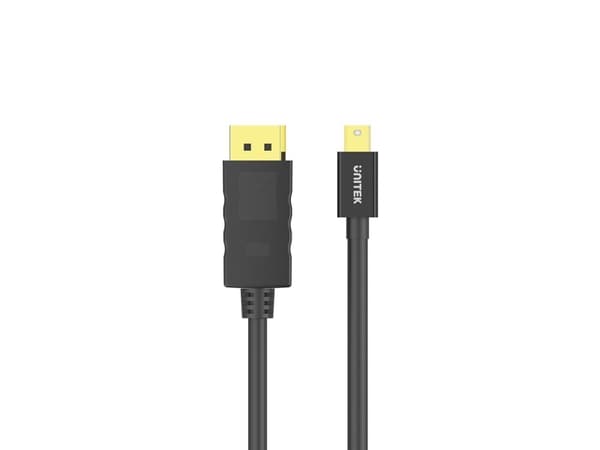 Unitek Y-C611BK - DisplayPort-kabel - Mini DisplayPort (hann) til DisplayPort (hann) - DisplayPort 1.2 - 2 m - 4K-støtte - svart