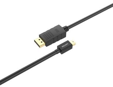 Unitek Y-C611BK - DisplayPort-kabel - Mini DisplayPort (hann) til DisplayPort (hann) - DisplayPort 1.2 - 2 m - 4K-støtte - svart