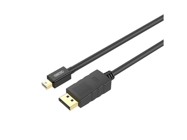Unitek Y-C611BK - DisplayPort-kabel - Mini DisplayPort (hann) til DisplayPort (hann) - DisplayPort 1.2 - 2 m - 4K-støtte - svart