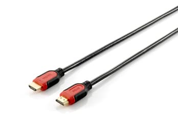 Equip 119342, 2 m, HDMI Typ A (standard), HDMI Typ A (standard), 3D kompatibilitet, 10,2 Gbit/s, Svart, Röd