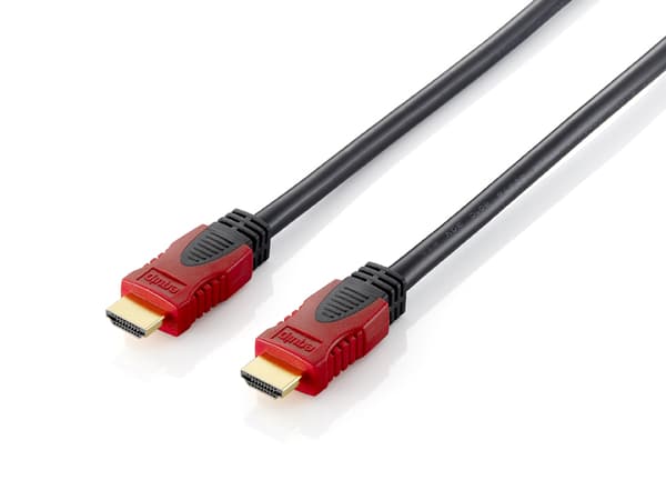 Equip 119342, 2 m, HDMI Typ A (standard), HDMI Typ A (standard), 3D kompatibilitet, 10,2 Gbit/s, Svart, Röd