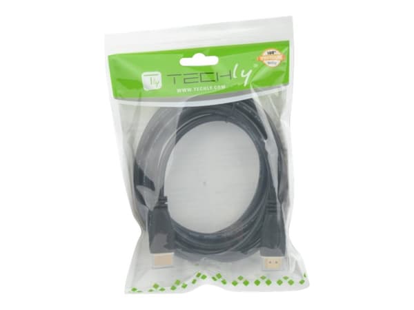 TECHly - Ultra High Speed - HDMI-kabel med Ethernet - HDMI hann til HDMI hann - 2 m - svart - 10K-støtte