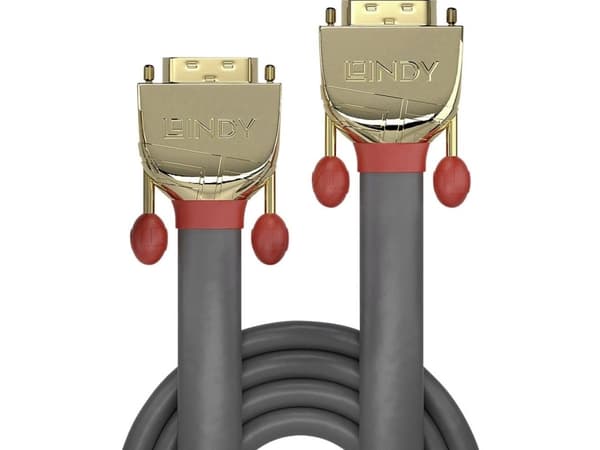 Lindy 36207 DVI-kabel 15 m DVI-D Grå