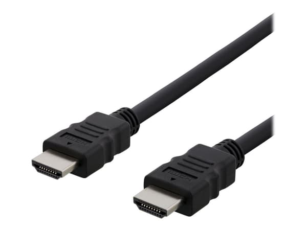 DELTACO HDMI-930 - Hög hastighet - HDMI-kabel med Ethernet - HDMI hane till HDMI hane - 3 m - svart (paket om 60)