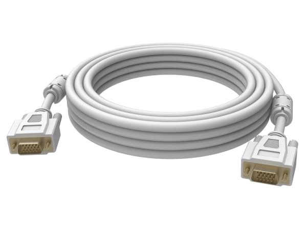 Vision 2x VGA 15-pin D-Sub, 10m, 10 m, VGA (D-Sub), VGA (D-Sub), Uros, Uros, Valkoinen