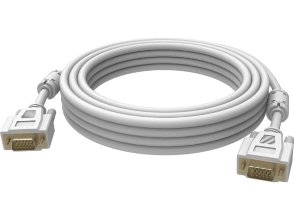 Vision 2x VGA 15-pin D-Sub, 10m, 10 m, VGA (D-Sub), VGA (D-Sub), Uros, Uros, Valkoinen