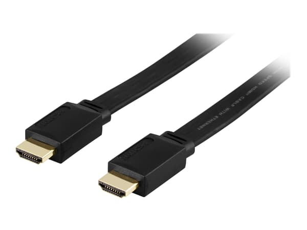DELTACO - HDMI-kabel med Ethernet - HDMI hann til HDMI hann - 15 m - svart