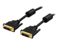 Miniatyrbilde 1 av 5: DELTACO VE011-AA - DVI-kabel - enkeltlenke - DVI-D (hann) til DVI-D (hann) - 1 m - svart