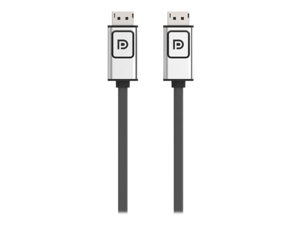 Belkin 6ft DisplayPort 1.2 Cable with Latches, M/M, 4k - DisplayPort-kabel - DisplayPort (hann) til DisplayPort (hann) - 1.8 m - for P/N: F1DN104W-3,