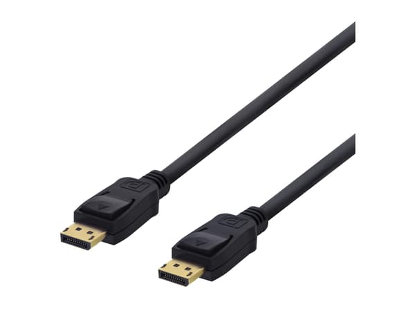 DELTACO - DisplayPort-kabel - DisplayPort (hann) til DisplayPort (hann) - 15 m - låst, formstøpt - svart