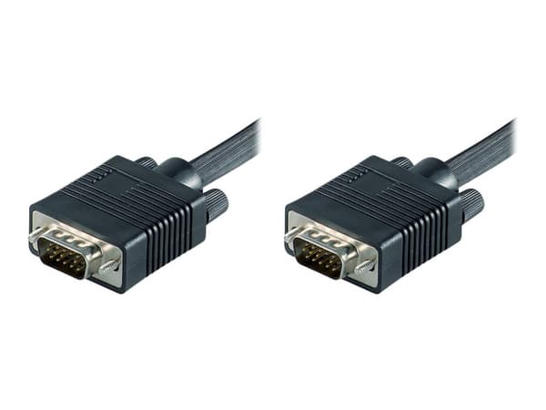 MicroConnect - VGA-kabel - HD-15 (VGA) (hann) til HD-15 (VGA) (hann) - 10 m - formstøpt, tommelskruer - svart